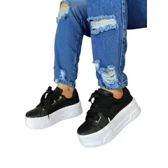 EVEGONZ - Zapato Informal Negro Calzado Casual Dama
