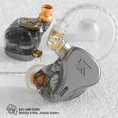 KZ - Audífonos DQ6S In - Ears Originales Sonido Premium Color Silver