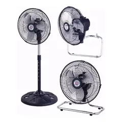 SILVER - Ventilador 3 En 1 Pared - Mesa - Pie Potente 10 PULGADAS