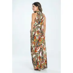 RAGGED - Vestido largo inhez Verde olivo