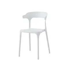 GENERICO - Silla Elena Color Blanco Con espaldar y diseño Moderno