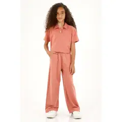 TENNIS - Camiseta tipo polo rosada para niña