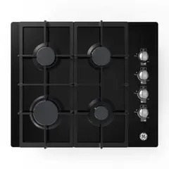 GENERAL ELECTRIC - Estufa GE 60cm 4 Puestos Gas Natural CGG6020V1 Vidrio Negro
