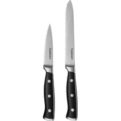 CUISINART - Juego de cuchillos de acero inoxidable forjado 2 piezas
