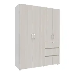 MADERKIT - Armario Riga 150cm Niebla Blanco