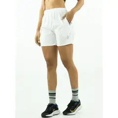NO RULES - SHORT DEPORTIVO AJUSTADO UNISEX BLANCO.