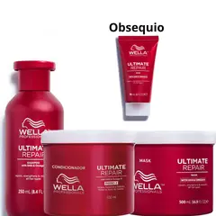 WELLA - Kit Ultimate Repair Shampoo + Acondicionador + Mascarill