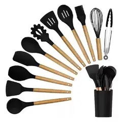 GENERICO - CUCHARONES DE COCINA COLOR NEGRO