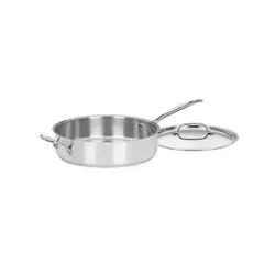 CUISINART - Sartén 55 qt con tapa mango auxiliar modelo 733-30H