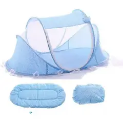 GENERICO - Cuna Portatil Mosquitero Plegable Bebés azul