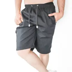 SHAKTIS - Bermuda unicolor dril strech negro 2424
