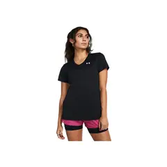UNDER ARMOUR - Camiseta Mujer TECH SSV SOLID Negro UNDER ARMOUR.