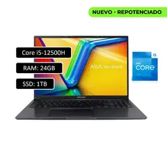 ASUS - PORTATIL INTEL CORE I5-12500H SSD 1TB RAM 24GB LED 16 FULL HD