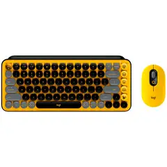 LOGITECH - Combo Teclado Mecánico y Mouse Pop Keys Amarillo - Negro