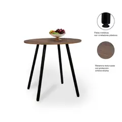 GENERICO - Mesa de Comedor redondo 4p 75x80x80 Amaretto
