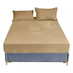 GENERICO - Sábana Ajustable Térmica Cama Sencilla Ultra suave Invierno Camel