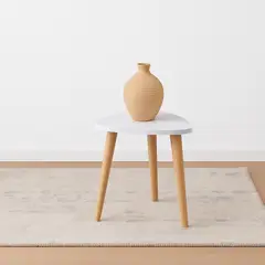 DKO DESIGN - Mesa De Centro Triangular 35x40x40cm Blanca