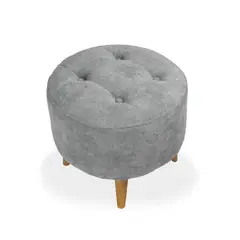 DKO DESIGN - Puff Redondo 4 patas 40x40x40 Gris falcon