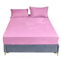 GENERICO - Sábana Ajustable Térmica Cama Doble Ultra suave Invierno Gris