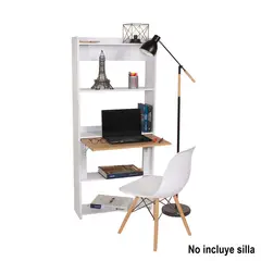 DKO DESIGN - Biblioescritorio Space Plegable ahorra espacio 160X64X54 Blanco
