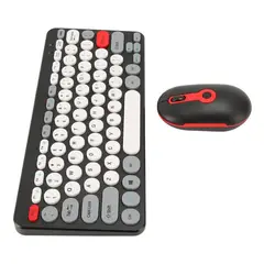 GENERICO - Combo Mini Teclado Y Mouse Inalambrico Retro Compacto