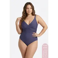 LILI PINK - Vestido de baño enterizo con material en microfibra