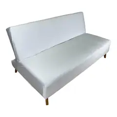 COLOMBIAN PRODUCTION - Forro Protector Talla M Para Sofá Sin Brazos Blanco