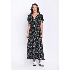 BELIFE - Vestido Largo Cruzado