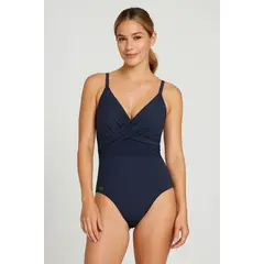 LILI PINK - Vestido de baño enterizo con material en microfibra