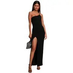 NEGRELI - VESTIDO DE MUJER CEÑIDO CON ABERTURA
