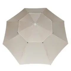 GENERICO - Parasol Sombrilla Desfogue Turístico Lona Fibra 2.30 mt Diámetro Beige