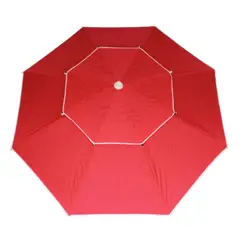 GENERICO - Parasol Sombrilla Desfogue Turístico Lona Fibra 2.30 mt Diámetro Rojo