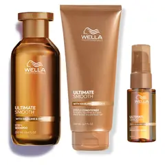 WELLA - Shampoo 250 + Acond 200 ml + miracle 30 ml Smooth frizz cero