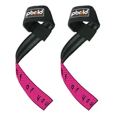 PBOLD - Straps Muñequeras Gym Crossfit Powerlifting Pesas Rosa