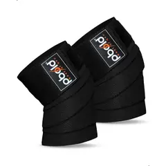 PBOLD - Rodilleras Para Gym Hacer Ejercicio Compresión Deportiva Ejercicio Knee Wraps Negro Puro