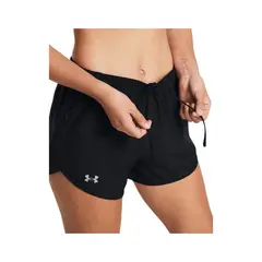 UNDER ARMOUR - Short Mujer UA FLY BY 3 SHORTS Negro