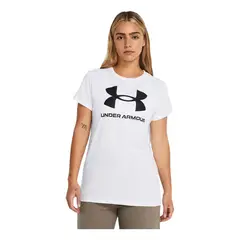 UNDER ARMOUR - Camiseta Mujer Live Sportstyle Grap Blanco