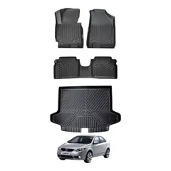 GENERICO - Tapetes Termoformados En 3D Para Kia Cerato Forte 2010-2015