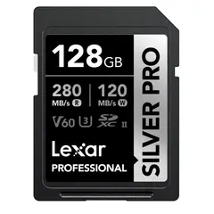 LEXAR - Tarjeta de memoria SD 128Gb SilverPro 280 Mb/s V60