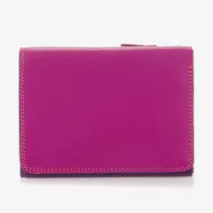 MYWALIT - Billetera Med Trifold Cuero Napa 10cc Sangria