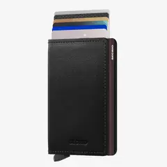 SECRID - Billetera Slim Con Mecanismo Patentado Negro-Café