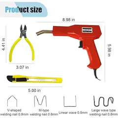 TOOL BE - Kit de soldador de plástico pistola de soldadura de plástico