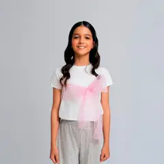 QTORSE - Camiseta con Lazo para Niña