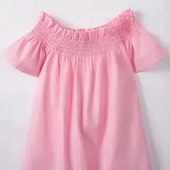 QTORSE - Blusa rosada larga para Niña