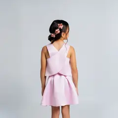 QTORSE - Blusa Satinada Rosa para Niña