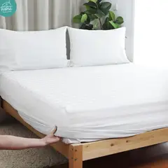 WONDER HOME - Sábana ajustable + 2 fundas Blanco Cama Doble