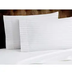 WONDER HOME - Set x 2 Fundas para Almohada Blanco rayas 50 x 90