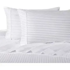 WONDER HOME - Pack x2 Fundas de Almohada 50x70 cm Microfibra Blanca Suave