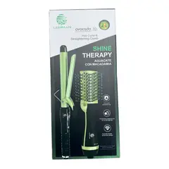 LEMMAN - Combo Set Cepillo Secador + Pinza Rizadora Aguacate Therapy