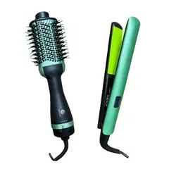 LEMMAN - Combo Set Cepillo Secador + Plancha Aguacate Therapy